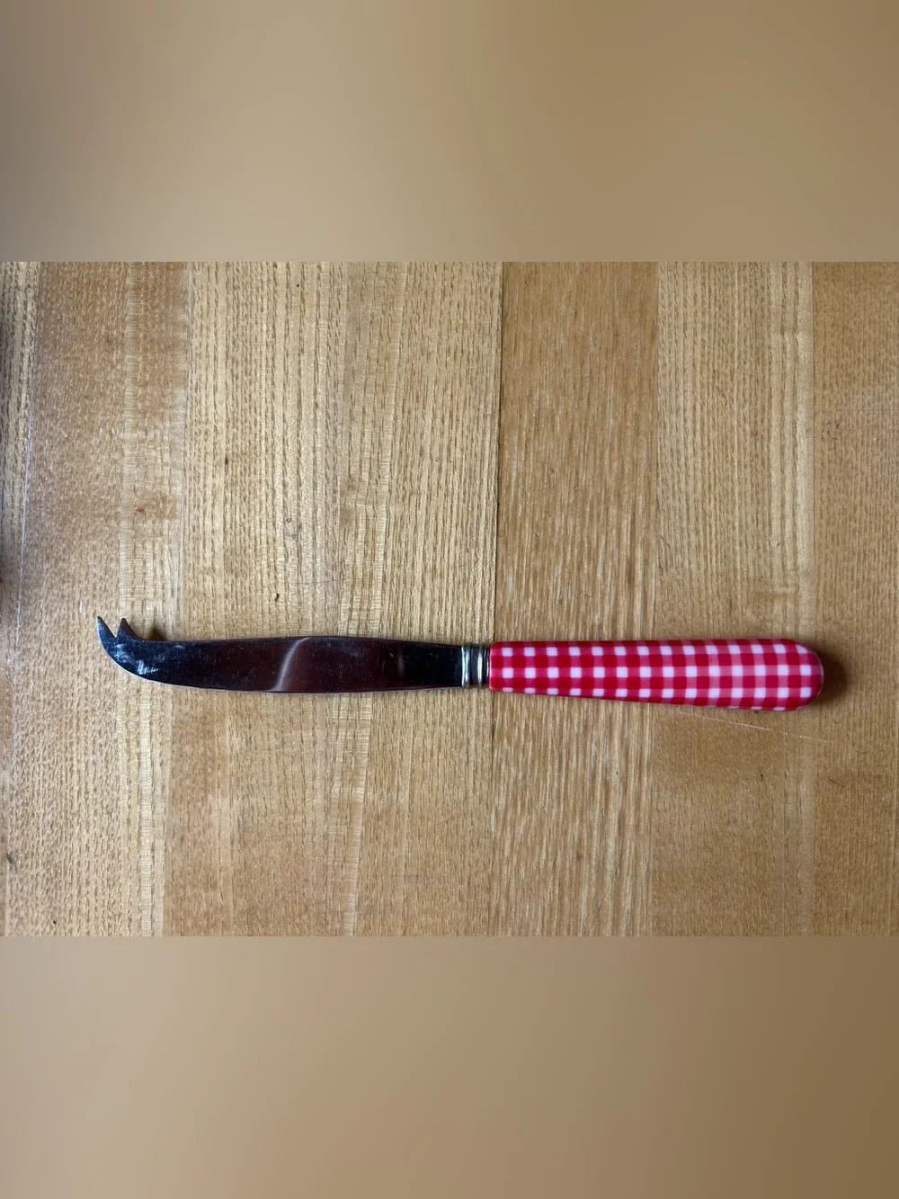 Red Gingham Cheese Knife